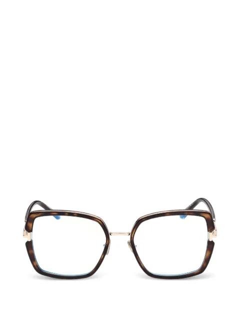 TOM FORD Eyewear tortoiseshell-effect square-frame glasses