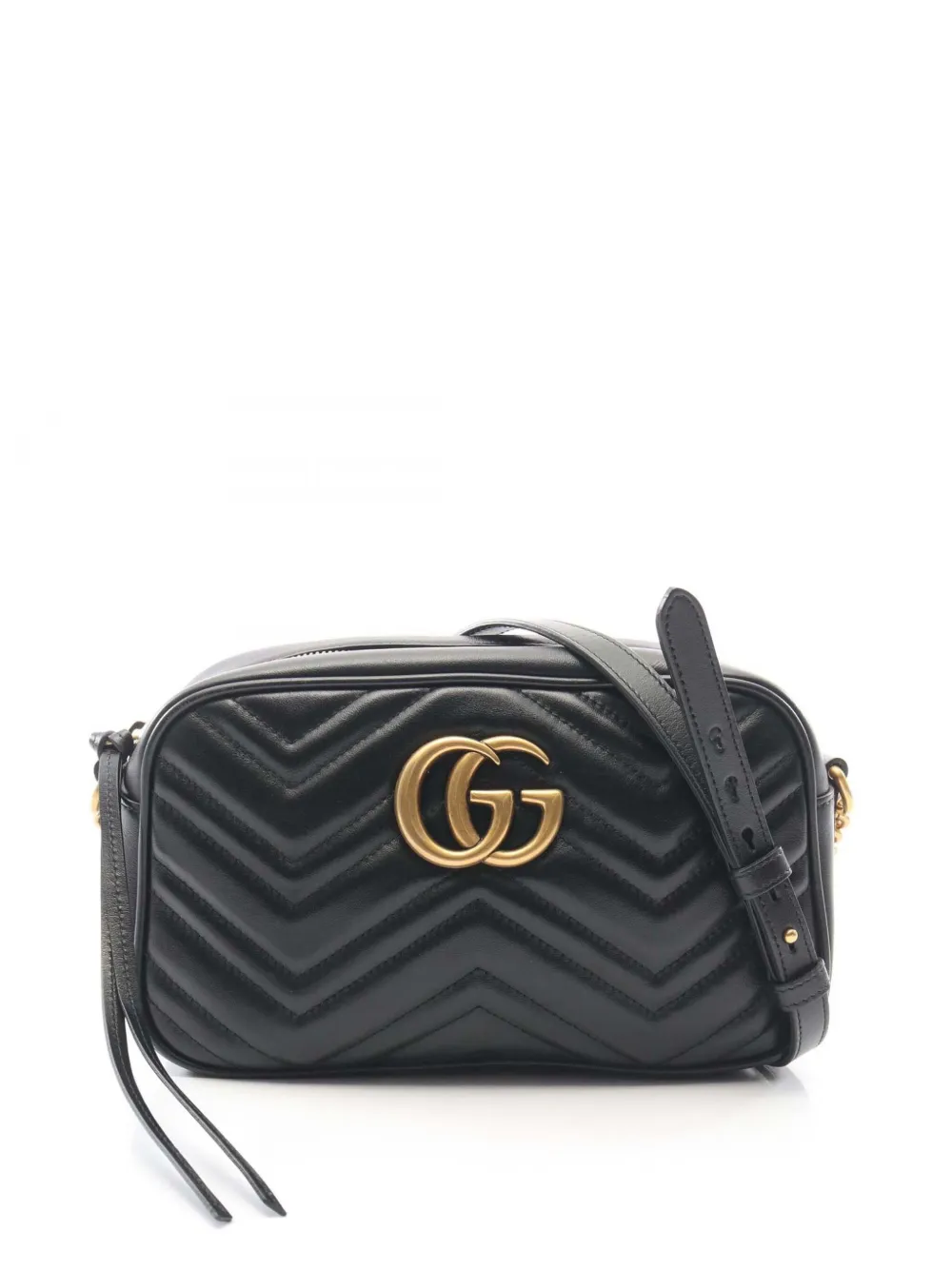 Gucci Pre-Owned 2016-2026 Small GG Marmont Matelasse Calfskin crossbody bag - Schwarz