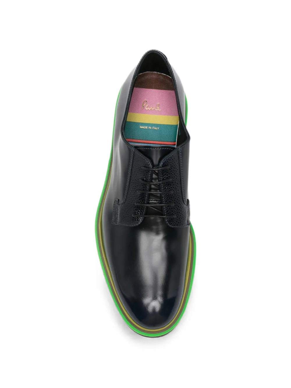 Paul Smith Ras lace-up leather Derby shoes Blauw