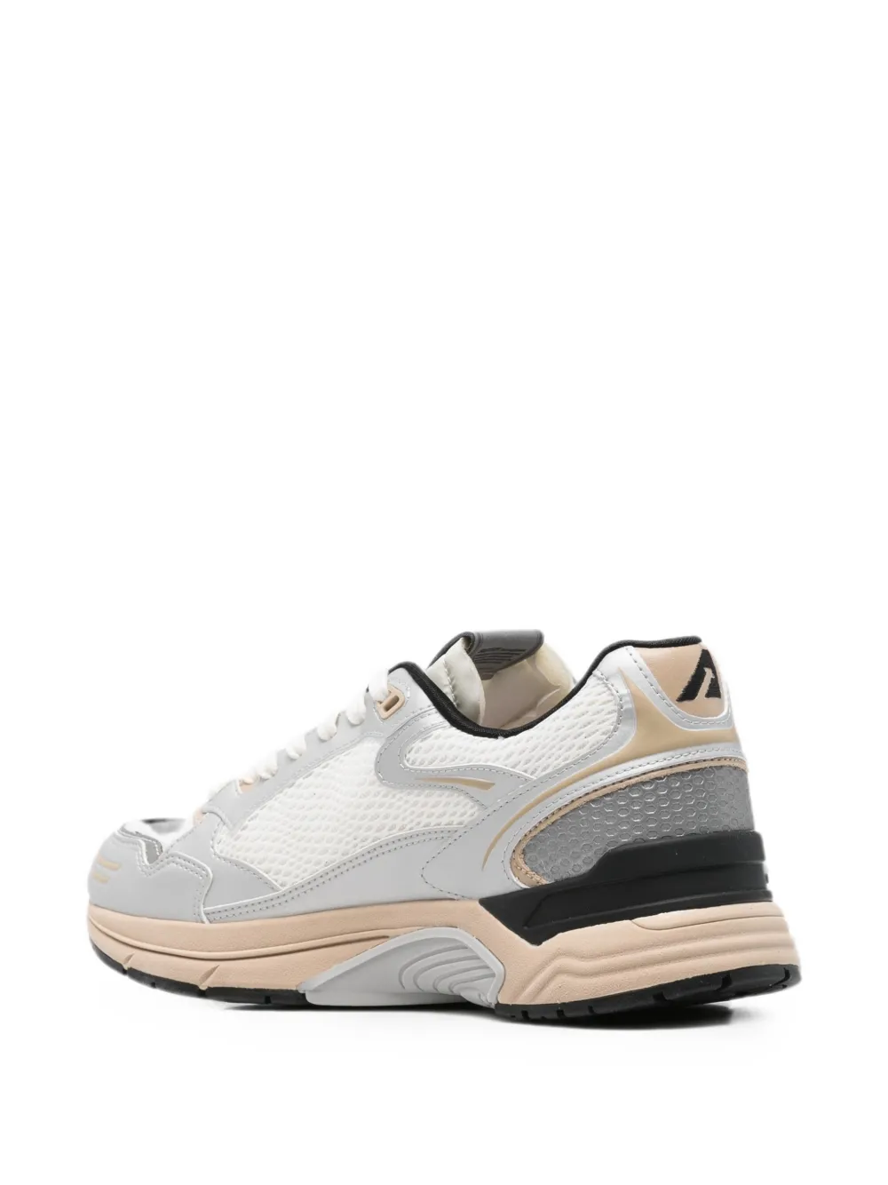 Autry Hyperway panelled leather sneakers Wit