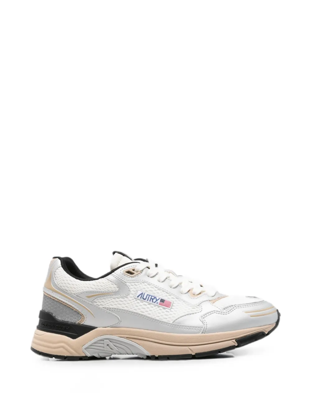 Autry Hyperway panelled leather sneakers - Bianco
