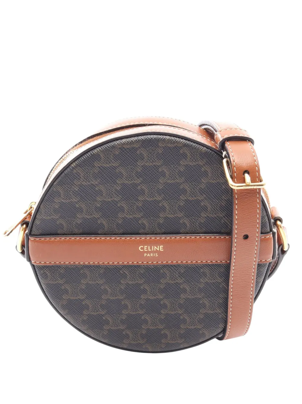 Celine Pre-Owned 2010-2026 Triomphe Round Purse crossbody bag - Black