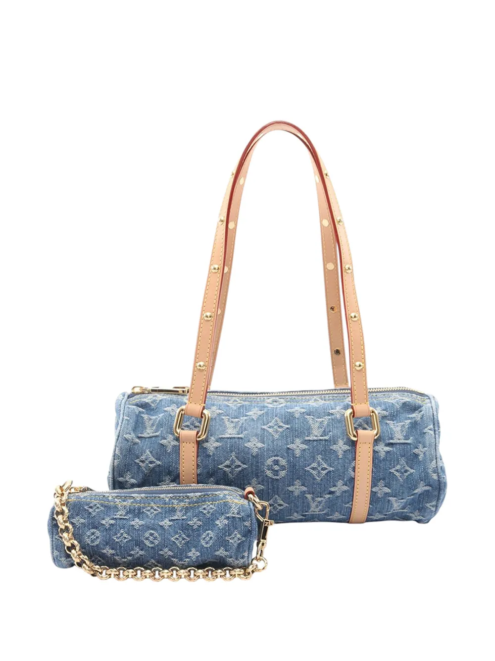 Louis Vuitton Pre-Owned 2010-2026 Monogram Denim Papillon 26 shoulder bag - Blu