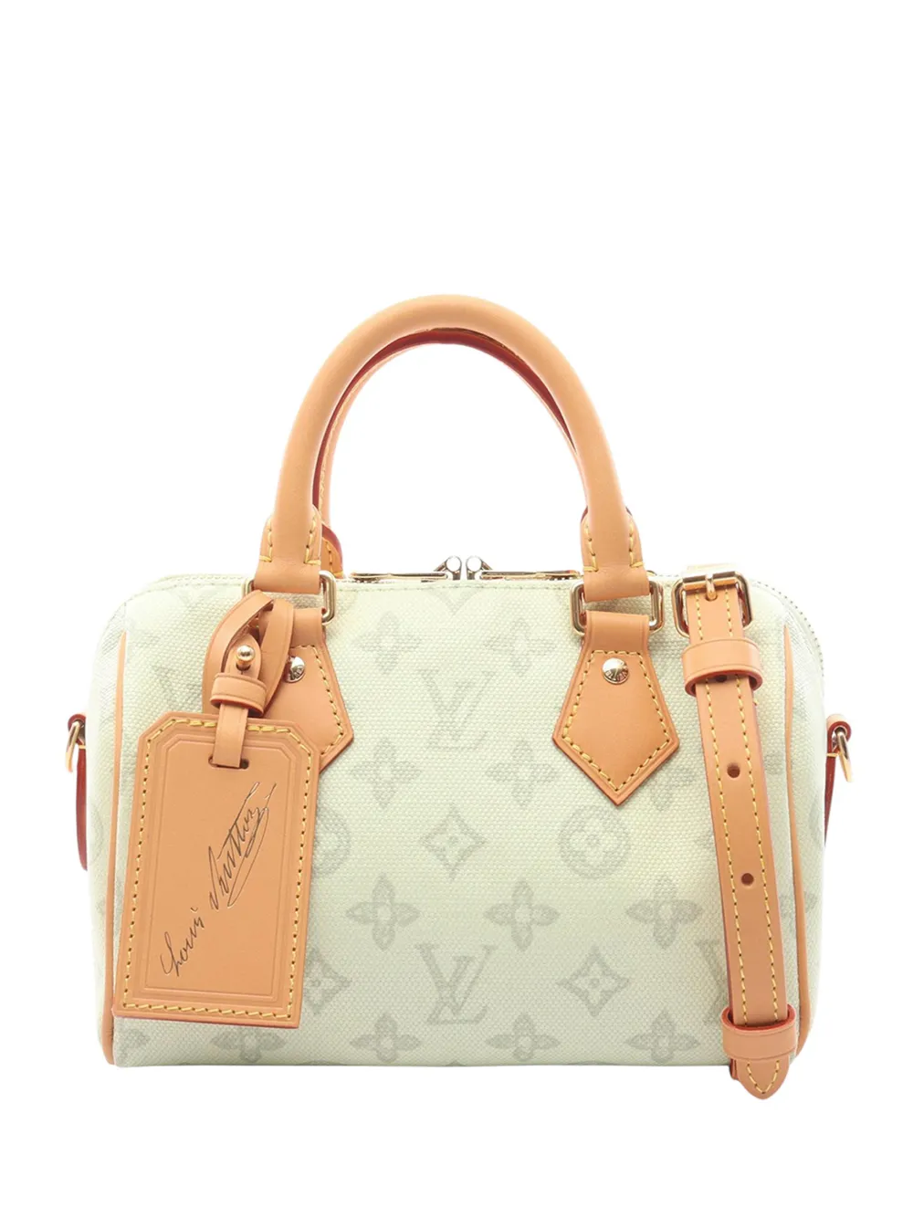 Louis Vuitton Pre-Owned 2021-2026 Monogram Origine Speedy Bandouliere 20 boston bag - Grün