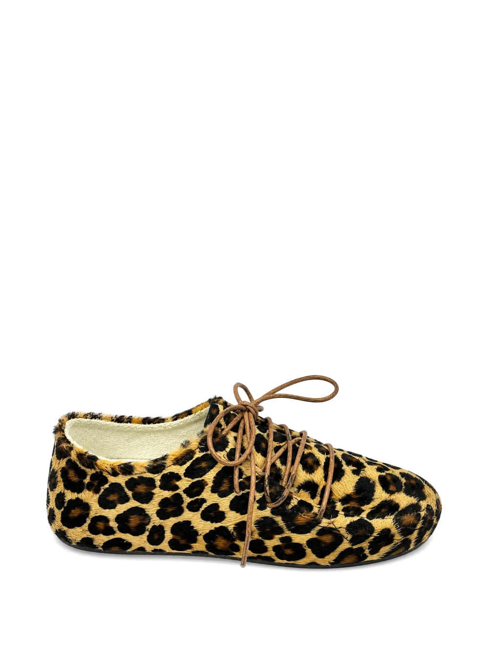 RIEN STUDIO leopard-print lace-up ballet flats - Toni neutri