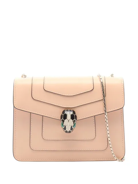 Bvlgari Pre-Owned 2010-2026 BVLGARI Serpenti Forever leather Pink Used Women shoulder bag