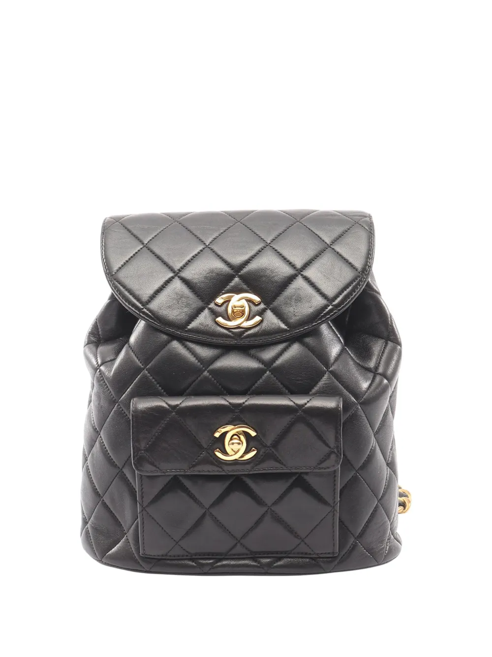 CHANEL Pre-Owned 1996-1997 Medium Quilted Lambskin Duma backpack - Nero