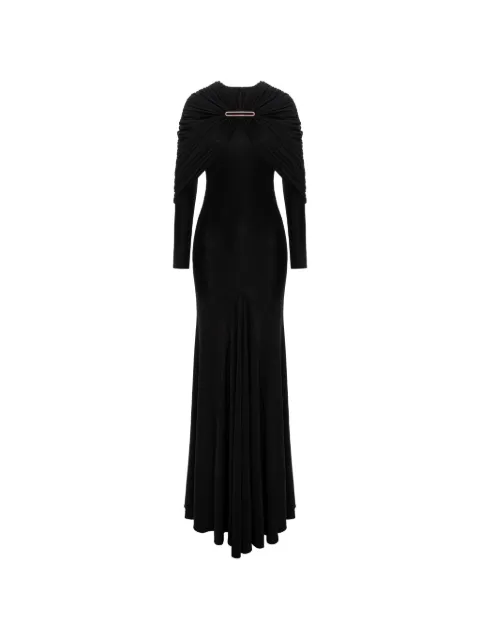V:PM ATELIER Anais pleated-cape maxi dress