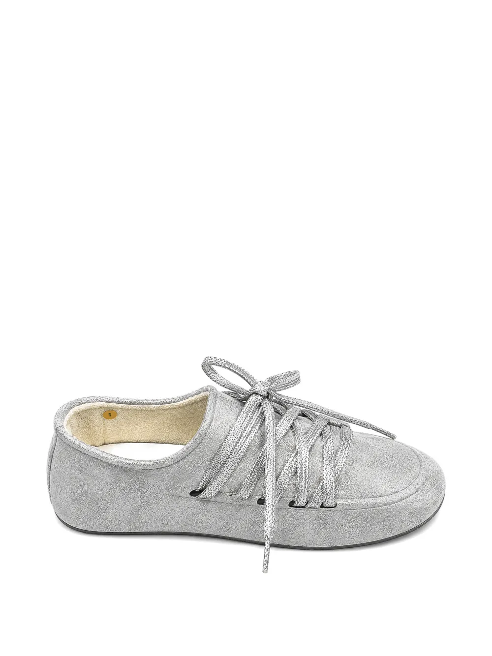 RIEN STUDIO lace-up glitter-effect ballet flats - Grigio