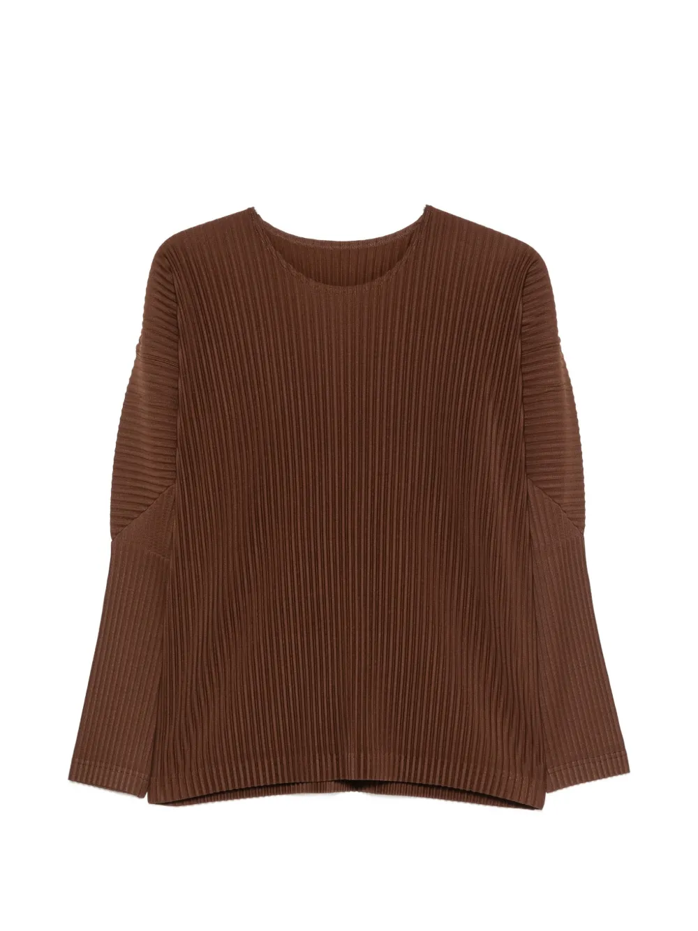 Homme Plissé Issey Miyake Color Pleats 2 pleated long-sleeve T-shirt - Marrone