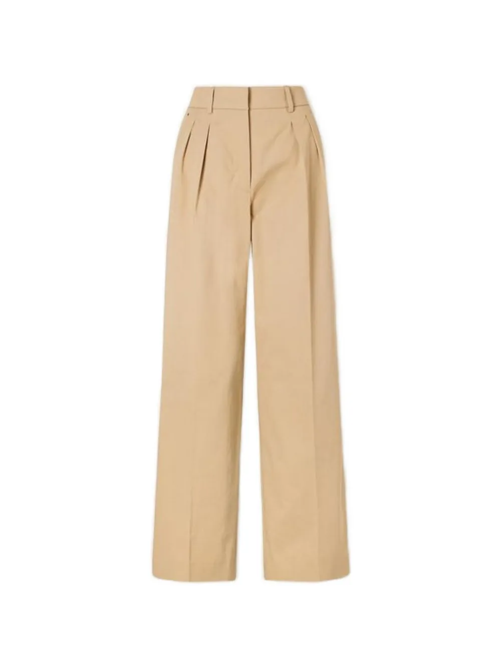 Moncler Gabardine pantalon met wijde pijpen Beige