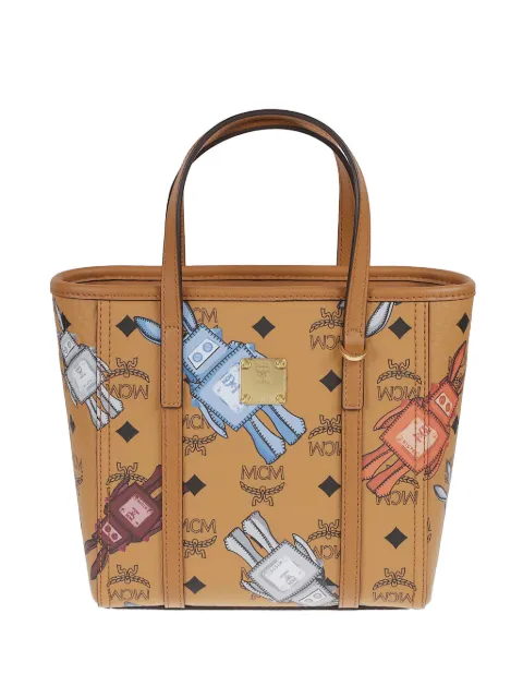 MCM mini Toni robot-motif tote bag
