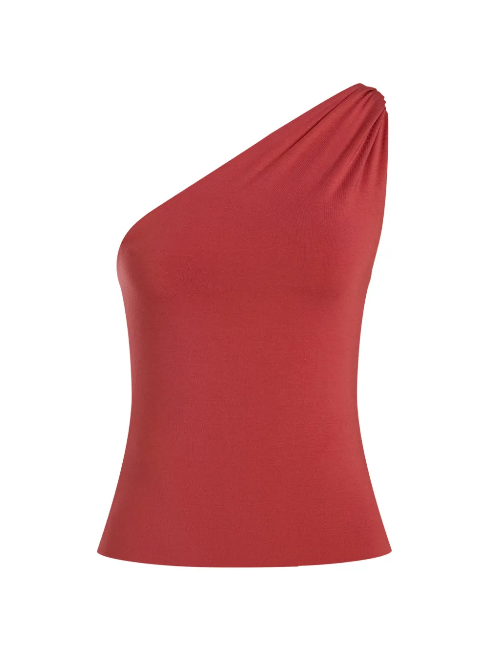 12 STOREEZ Top Siesta monospalla drappeggiato - Rosso
