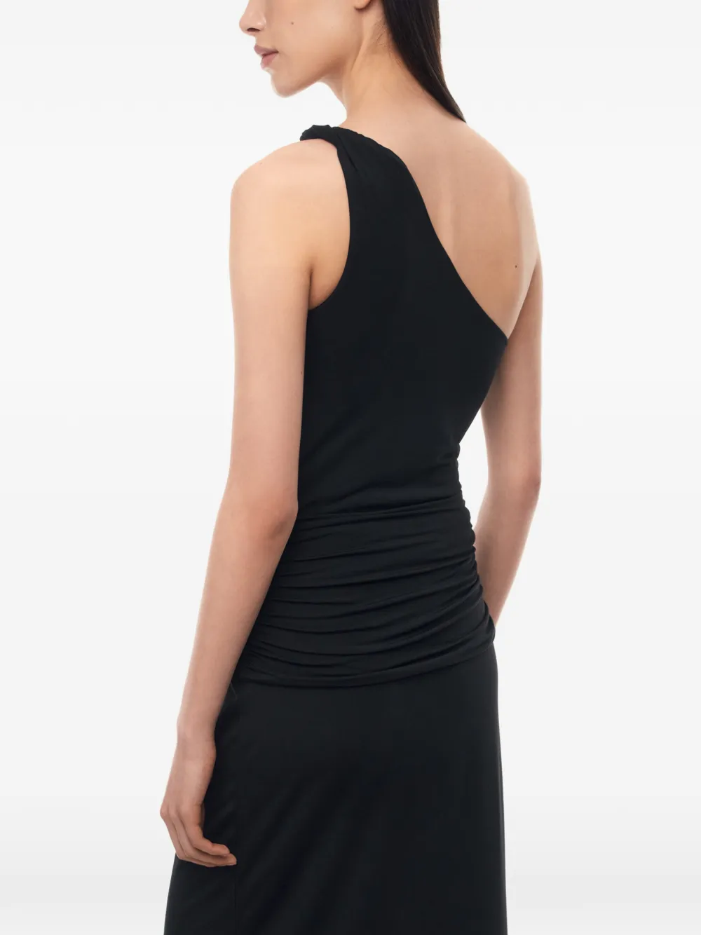 12 STOREEZ Siesta asymmetrische gedraaide top Zwart