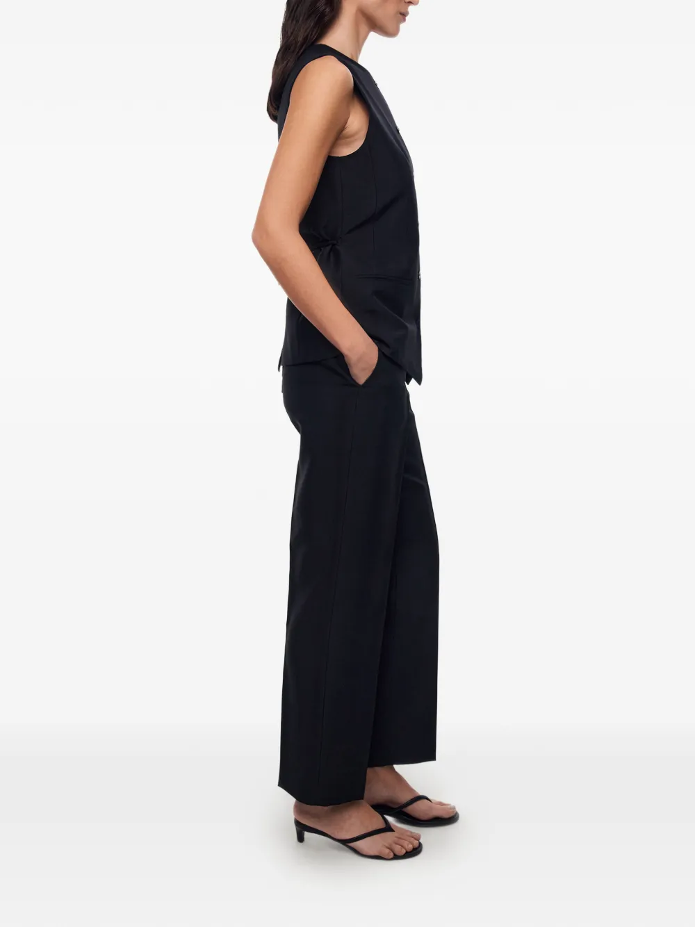 12 STOREEZ Plaza pantalon Zwart