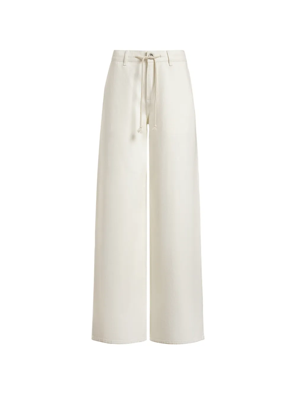 12 STOREEZ drawstring wide-leg jeans - Bianco