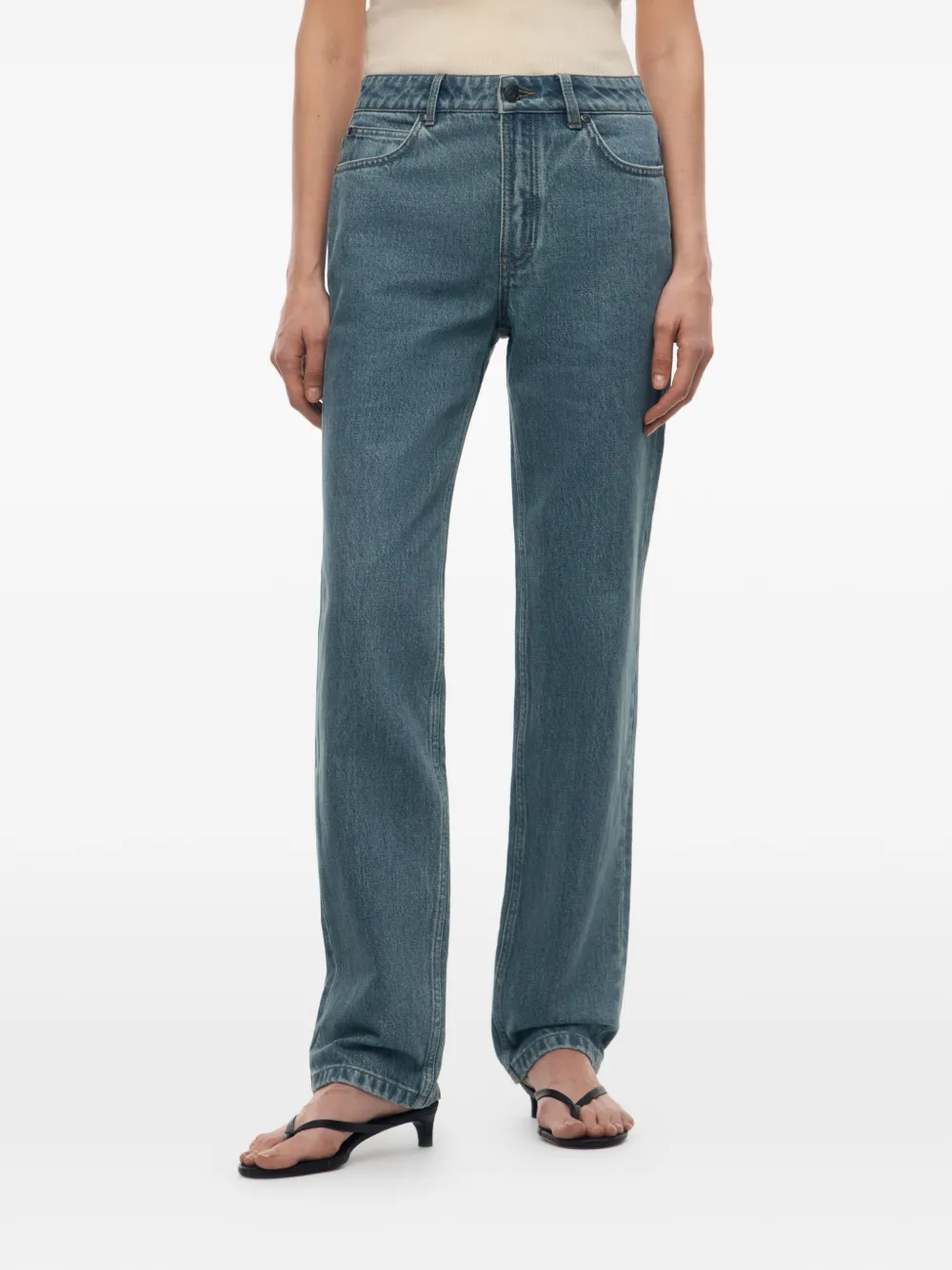 12 STOREEZ 3211 straight jeans Blauw