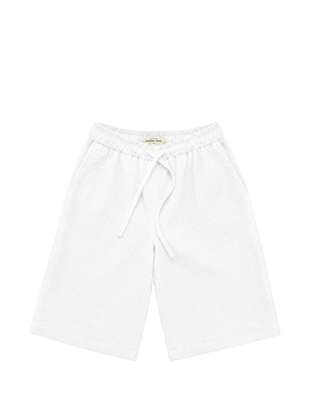 Michael Coal Kids' Seersucker-texture Shorts In White