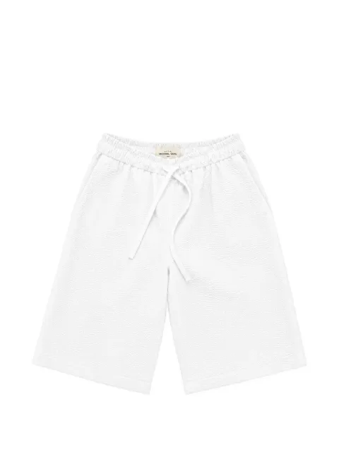 michael coal seersucker-texture shorts