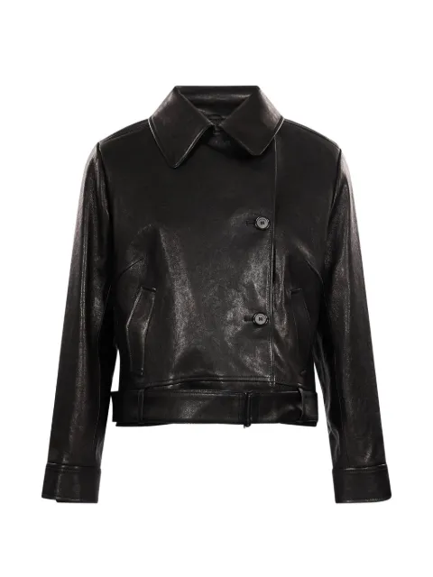 Magda Butrym belted leather jacket
