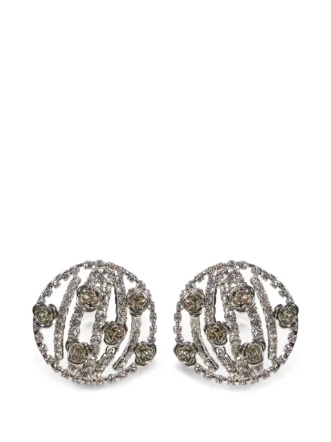 Magda Butrym crystal-embellished floral earrings