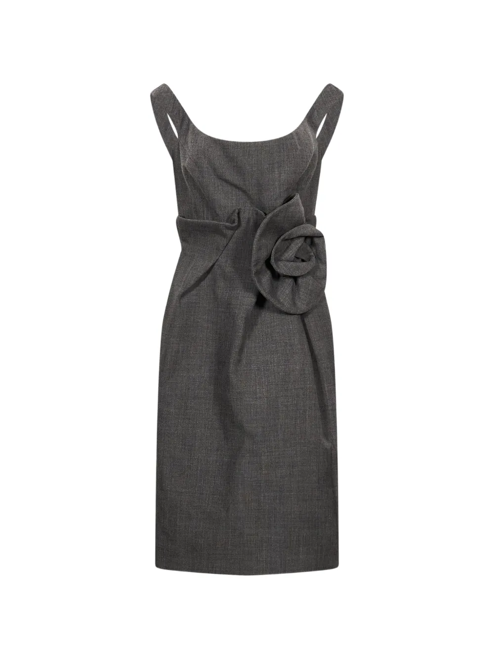 Magda Butrym floral-appliqué sleeveless midi dress - Grigio