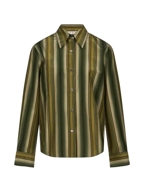 Marni striped long-sleeved shirt