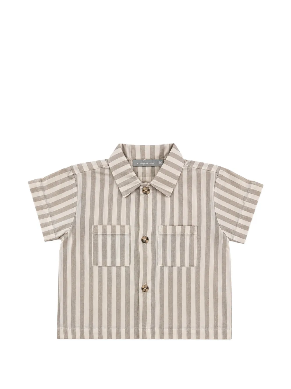 minimù striped short-sleeve shirt - Nude
