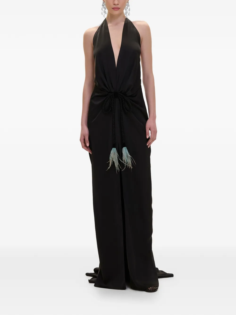 V:PM ATELIER Mini-jurk met halternek Zwart