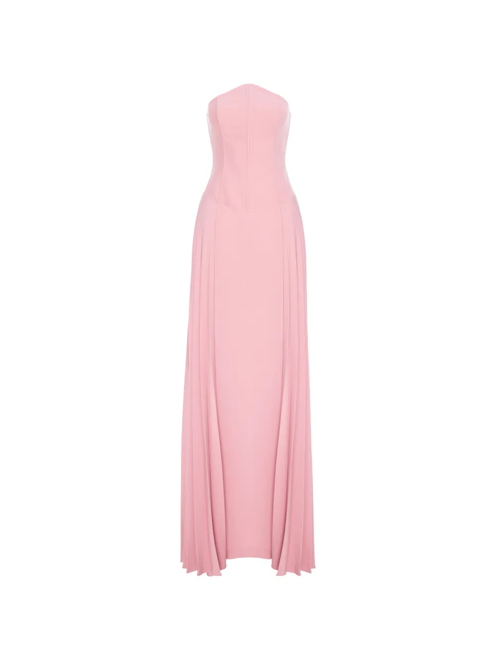 V:PM ATELIER Addison strapless pleated dress - Pink