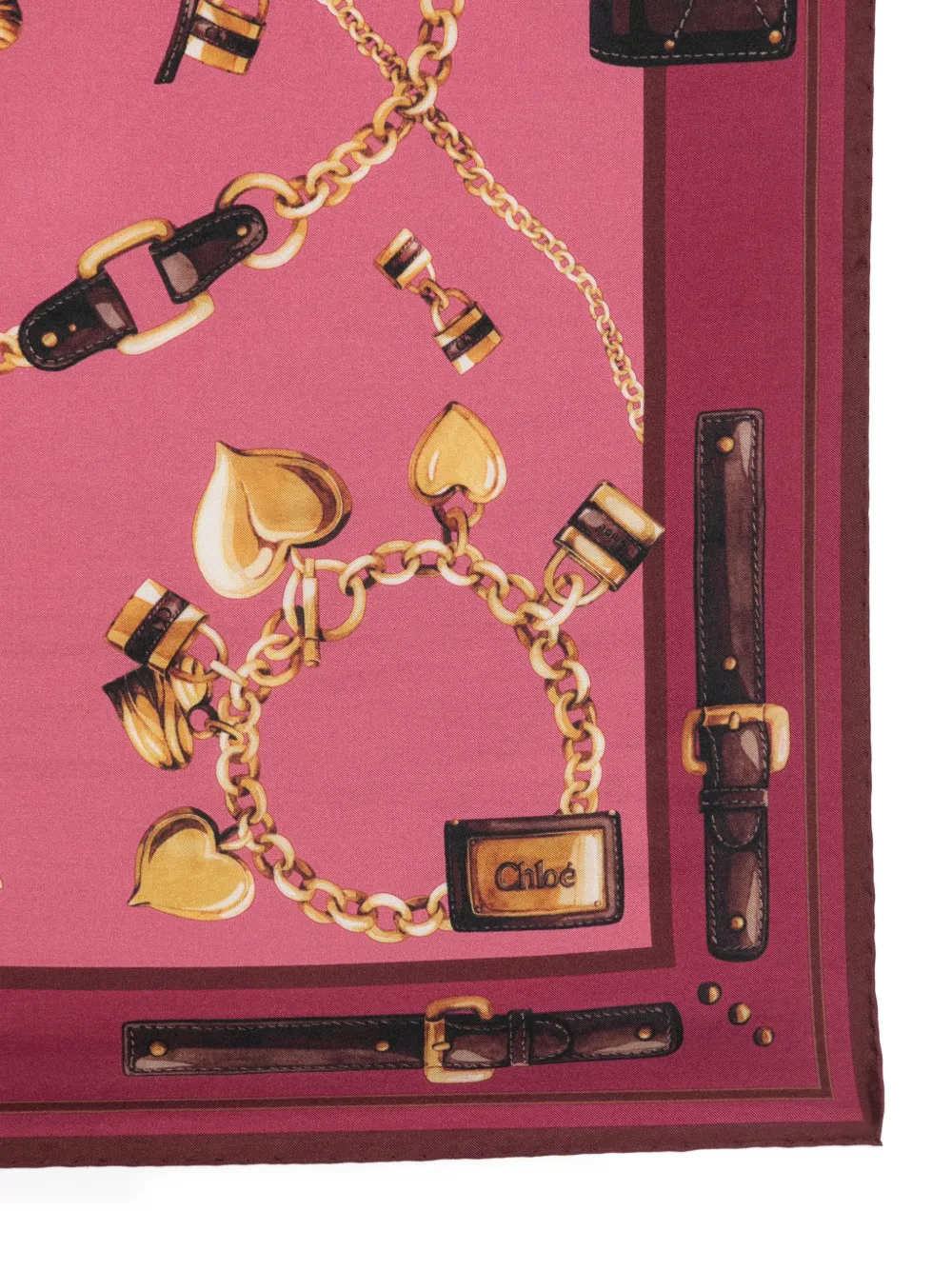 Chloé Sjaal met print Roze