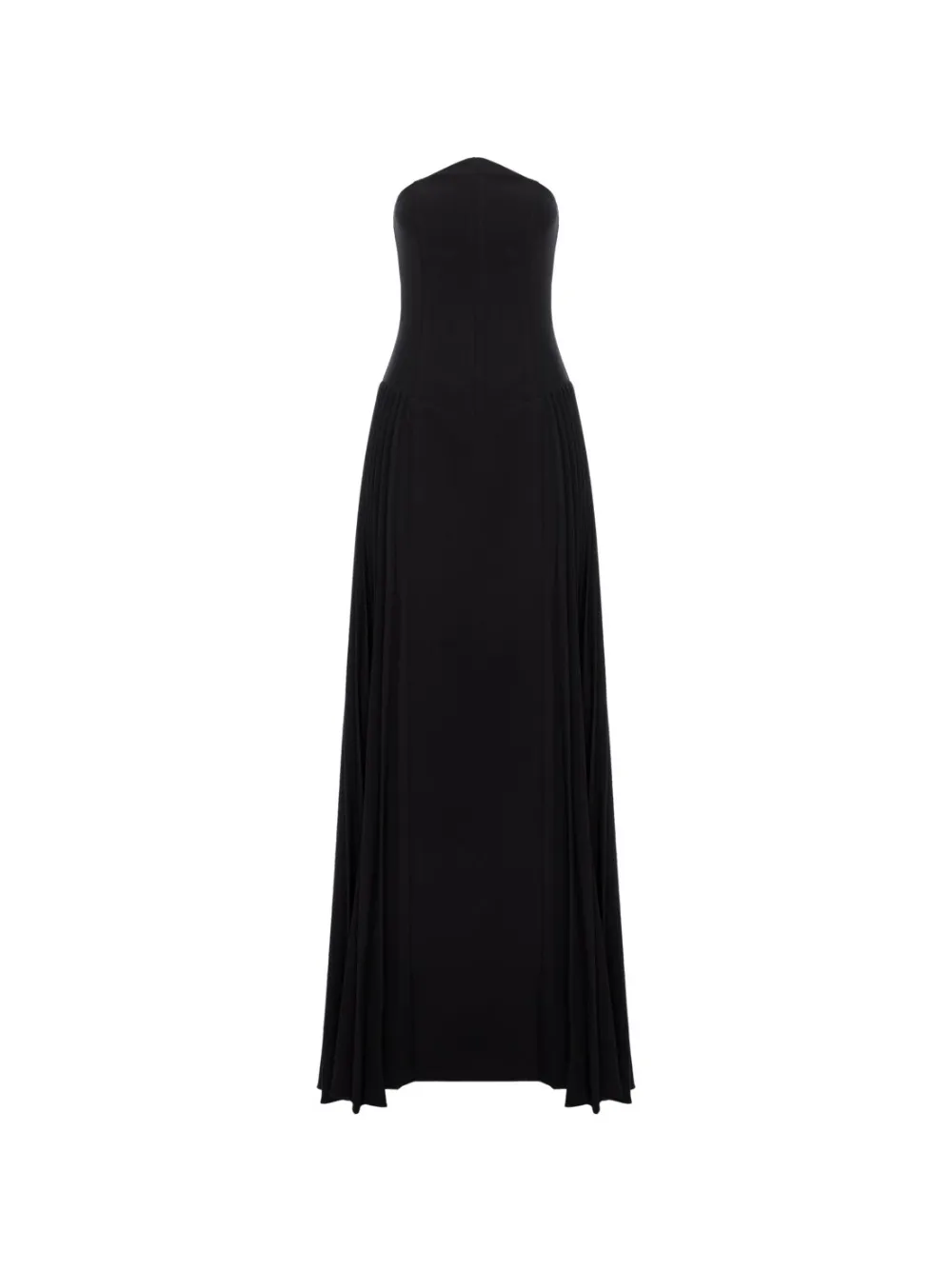 V:PM ATELIER strapless pleated dress - Black