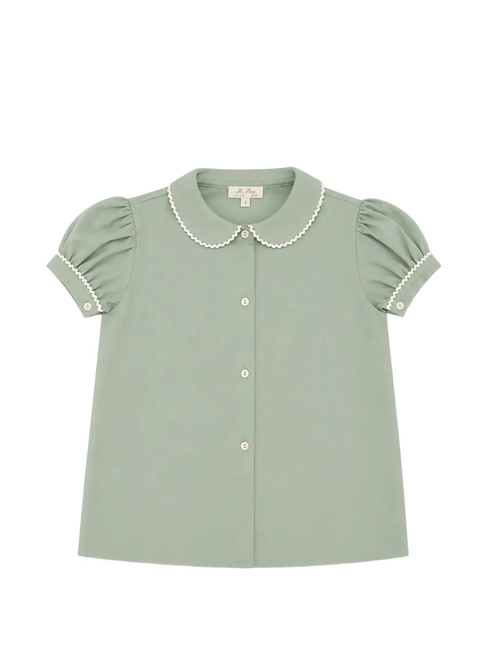 Mariella Ferrari embroidered Peter Pan-collar blouse - Verde