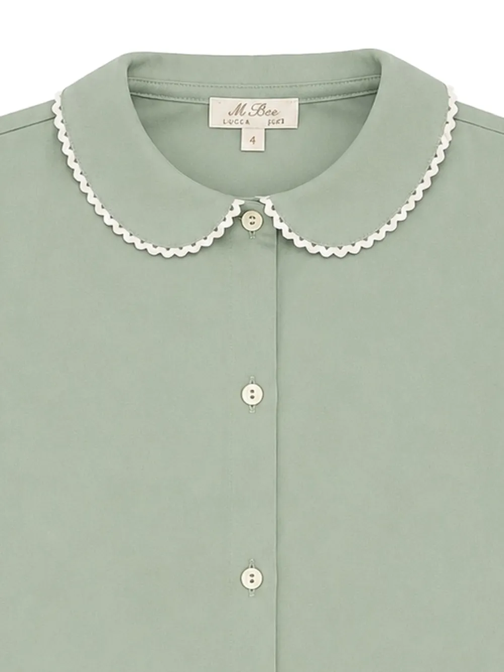 Mariella Ferrari Blouse met Peter Pan kraag en borduurwerk Groen
