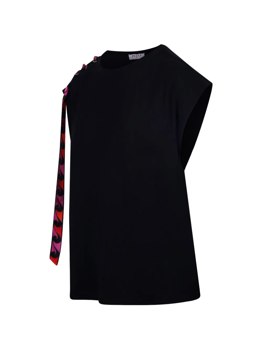 PUCCI T-shirt met foulard-detail Zwart