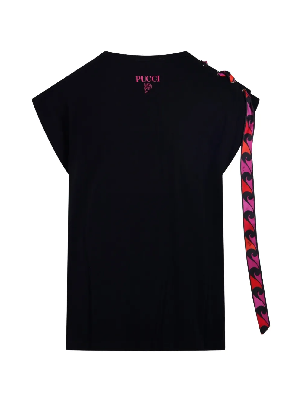 PUCCI T-shirt met foulard-detail Zwart