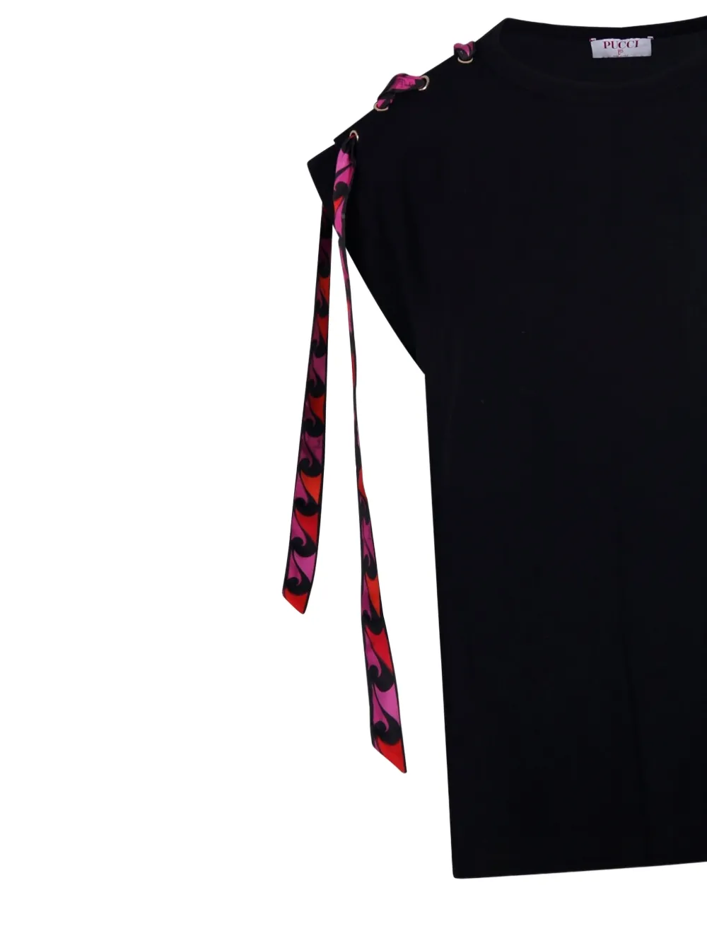 PUCCI T-shirt met foulard-detail Zwart