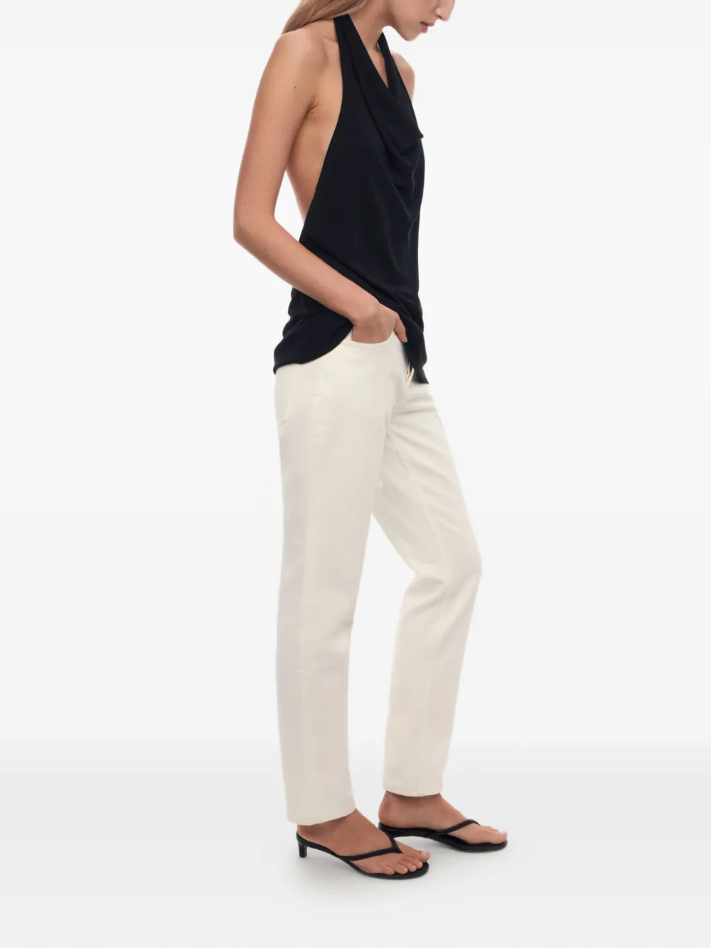 12 STOREEZ 132 slim-fit jeans Wit