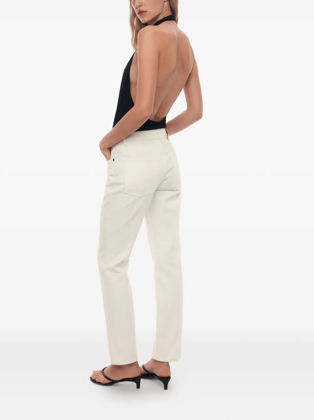 12 STOREEZ 132 slim-fit jeans Wit