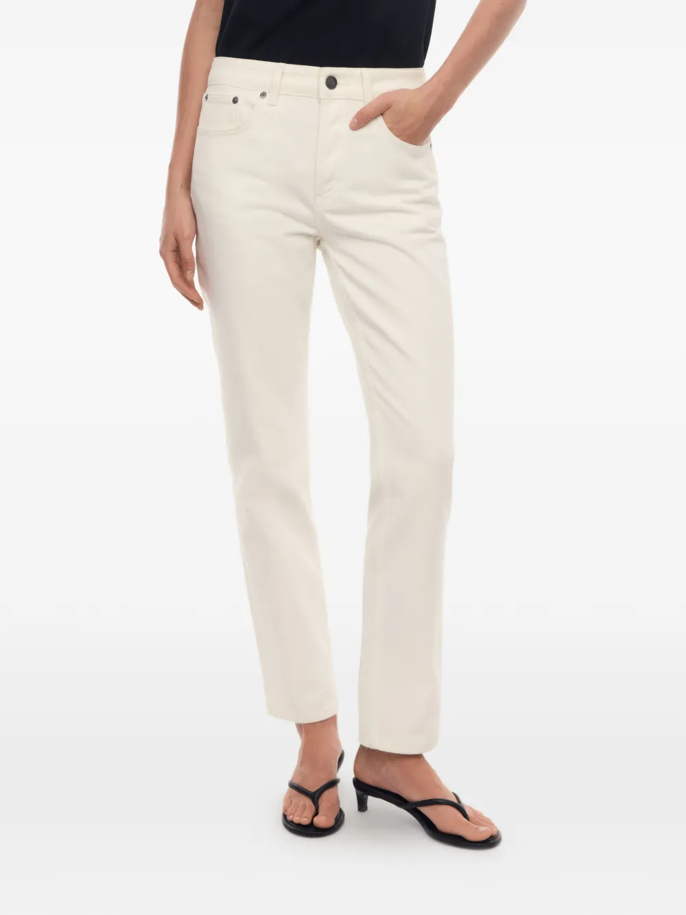 12 STOREEZ 132 slim-fit jeans Wit