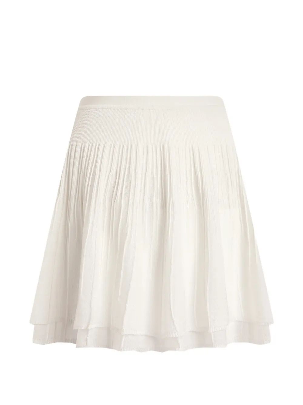 12 STOREEZ Lattice layered skirt - Bianco