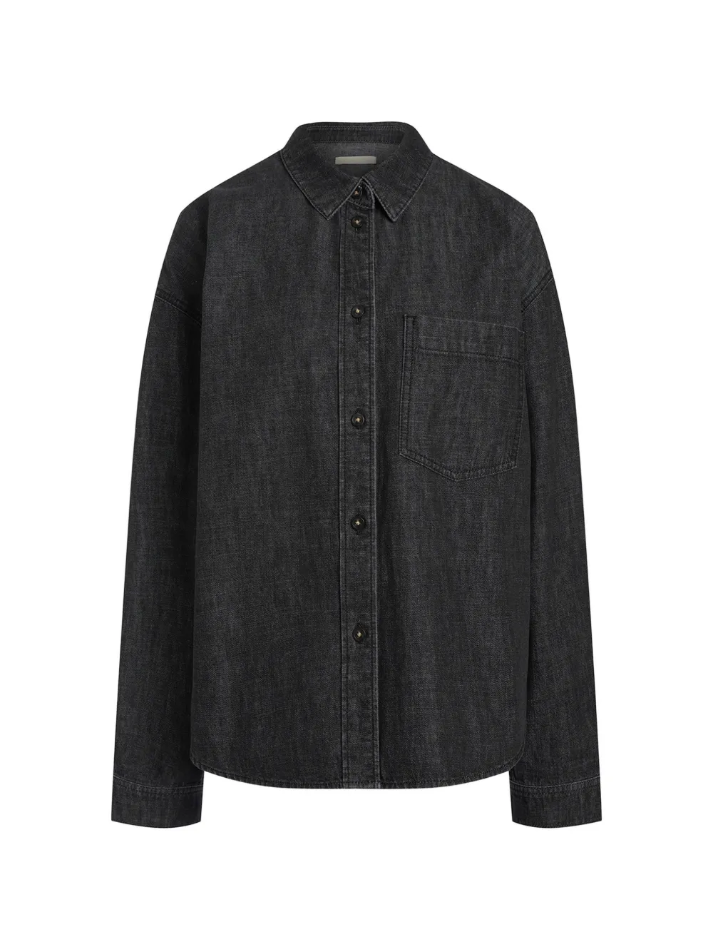 12 STOREEZ Denim overhemd Zwart
