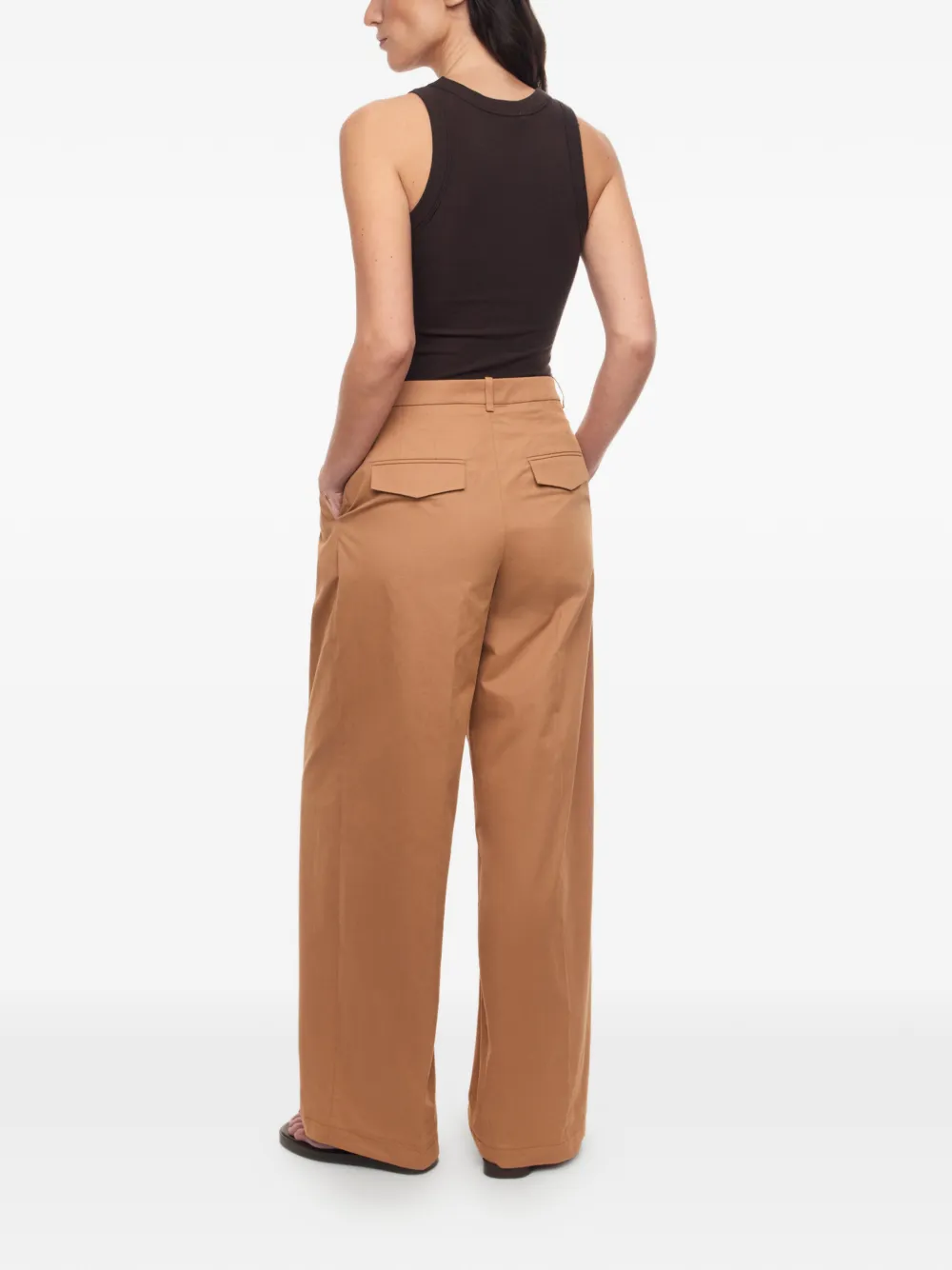 12 STOREEZ Metropolis geplooide broek Bruin