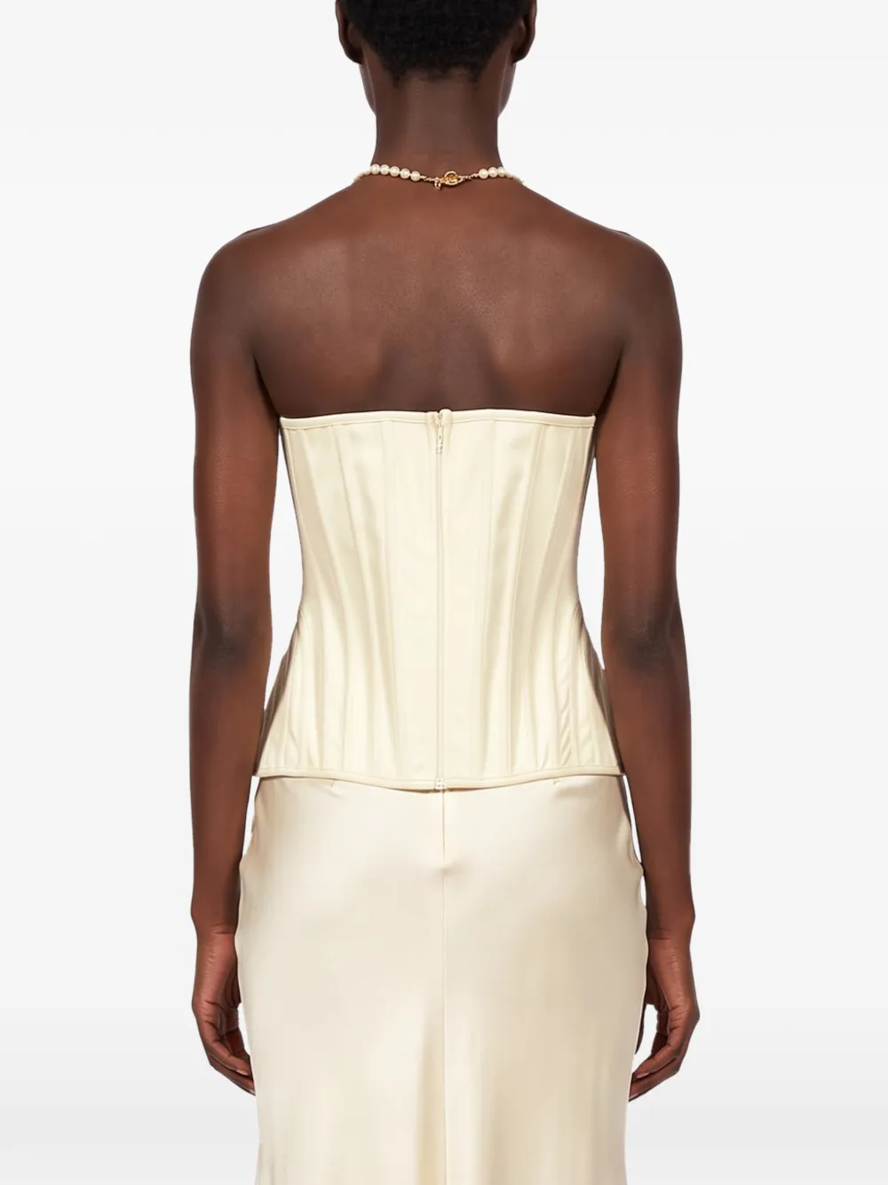 Giuseppe Di Morabito boned corset top Beige
