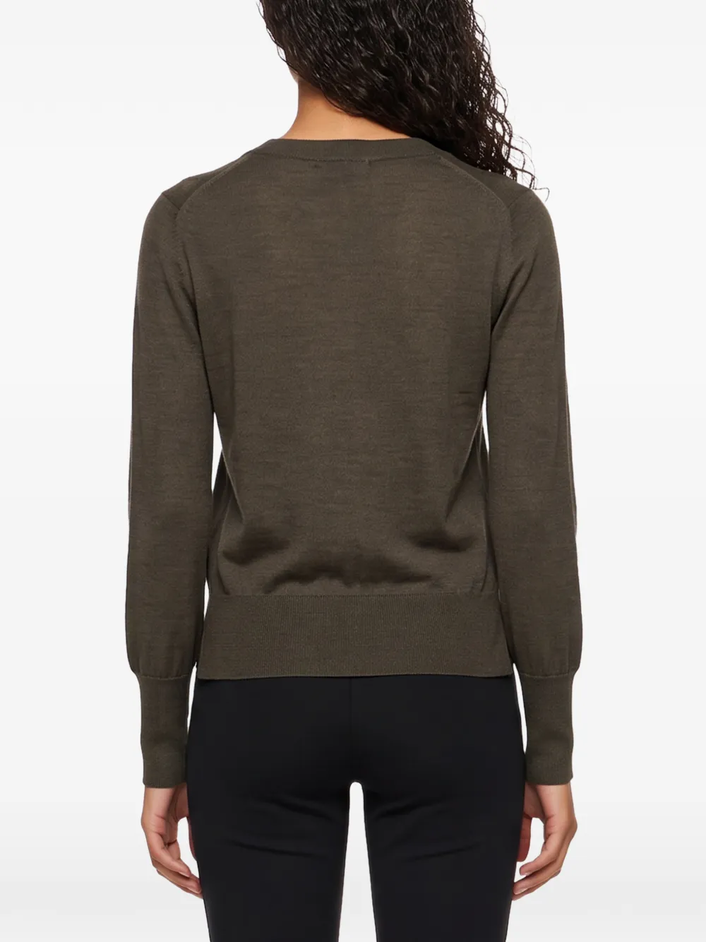Simone Rocha Turbo bead-embellished V-neck sweater Bruin