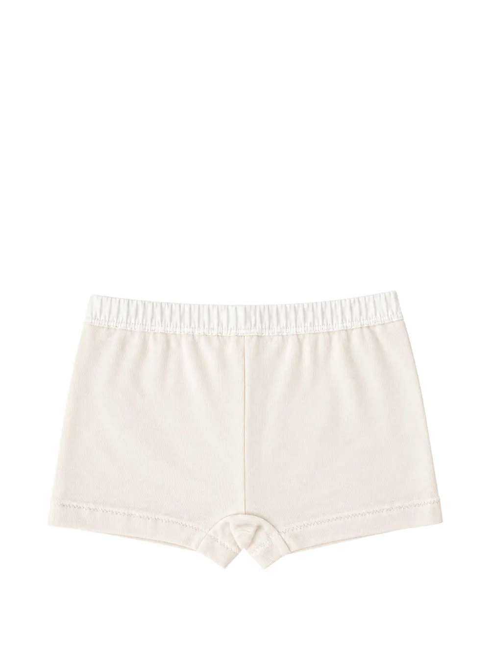 ENTIRE STUDIOS Lounge elasticated-waistband logo-patch shorts Beige