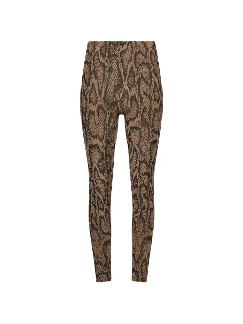 Wolford pantalones con estampado de piel de serpiente