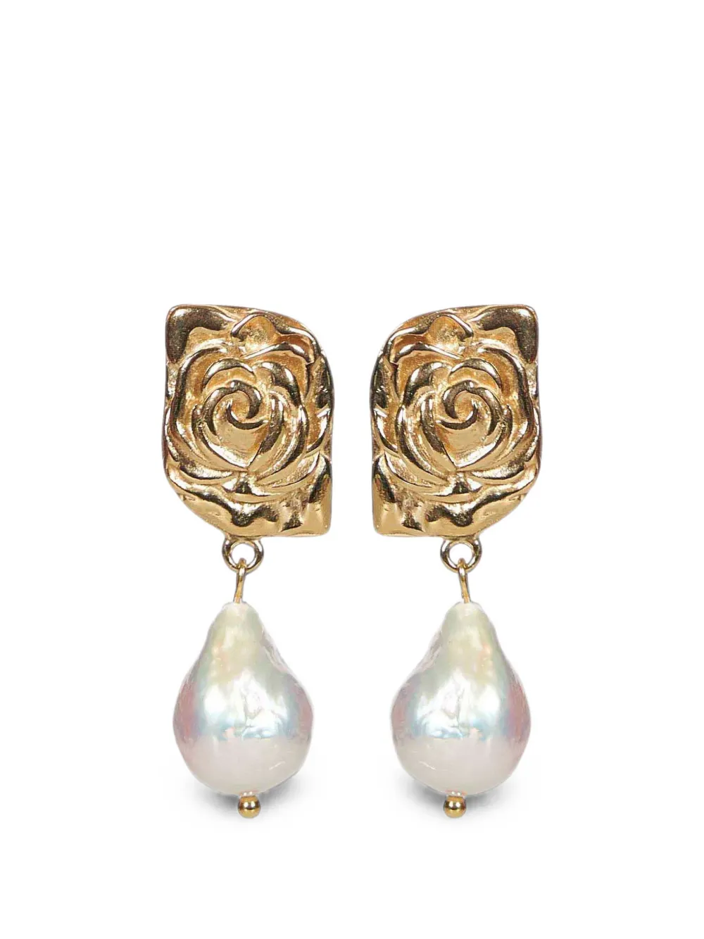 Magda Butrym rose-detail earrings - Gold