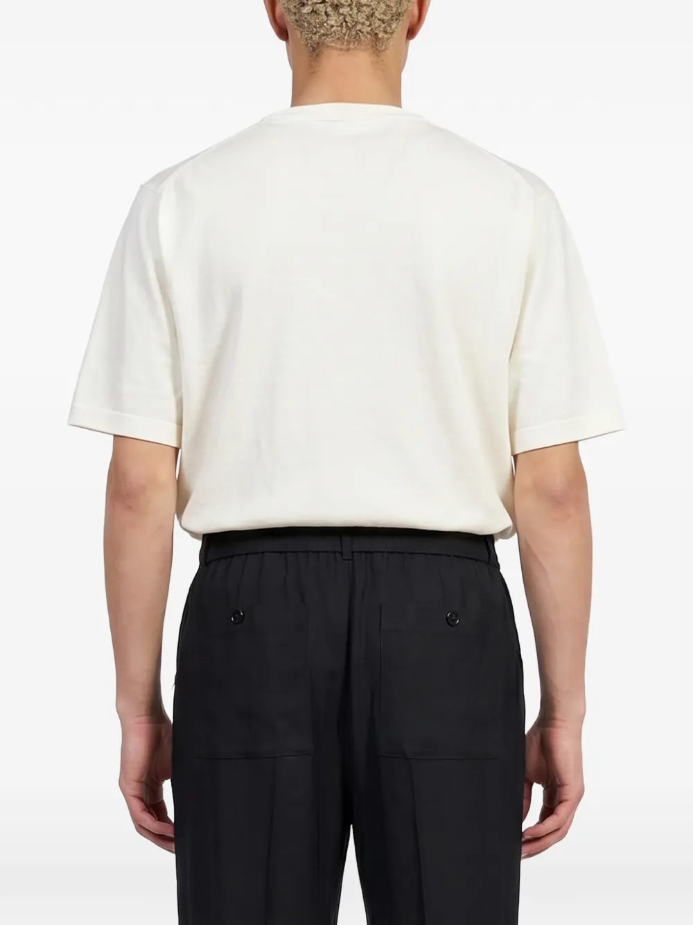 SIMKHAI Duke T-shirt met ronde hals en korte mouwen Wit