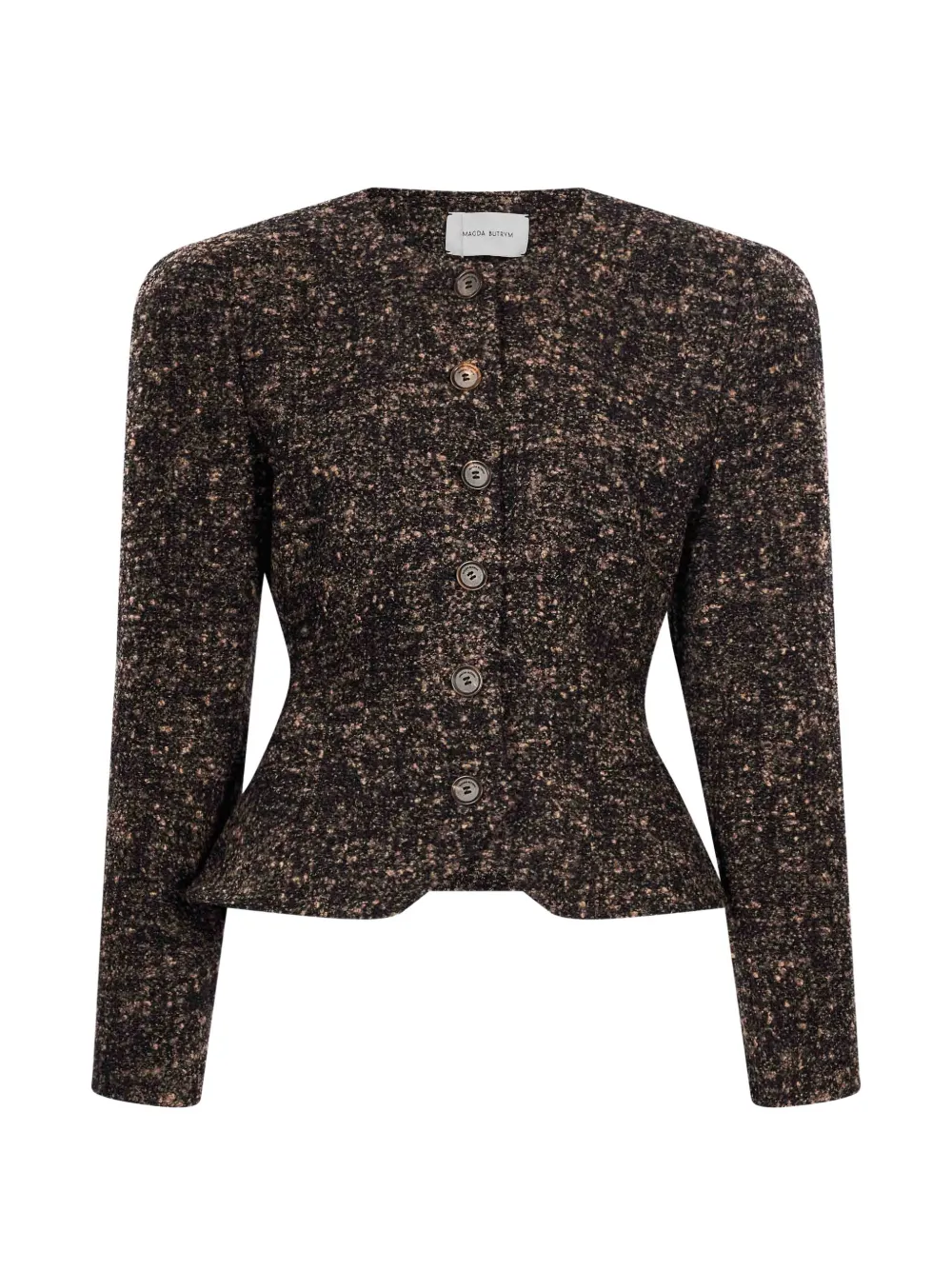 Magda Butrym bouclé peplum blazer - Nero